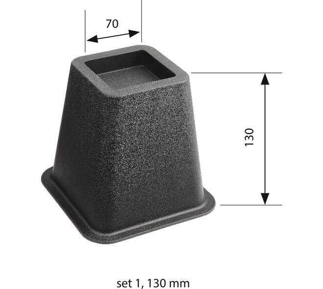 SecuCare Bed / Meubelverhoger 13cm zwart
