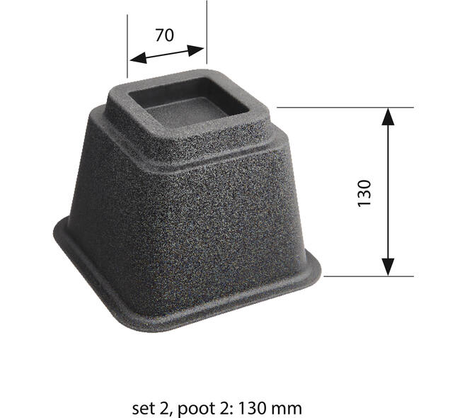 SecuCare Bed / Meubelverhoger 8 / 13 / 21cm zwart