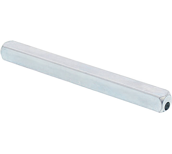 P+E krukstift gegalvaniseerd lengte is 140mm voor 2 gatdeel deurkrukken 8mm te koppelen. Deze stift is geschikt voor deur- en beslagdikte van minimaal 70mm tot maximaal 110mm.