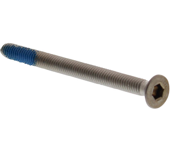 BI6K schroef PK RVS A4  dd.52-58mm voor FLush plaatschilden en plaatrozetten met borgmiddel loctite Bi6ksleutel 3.0mm