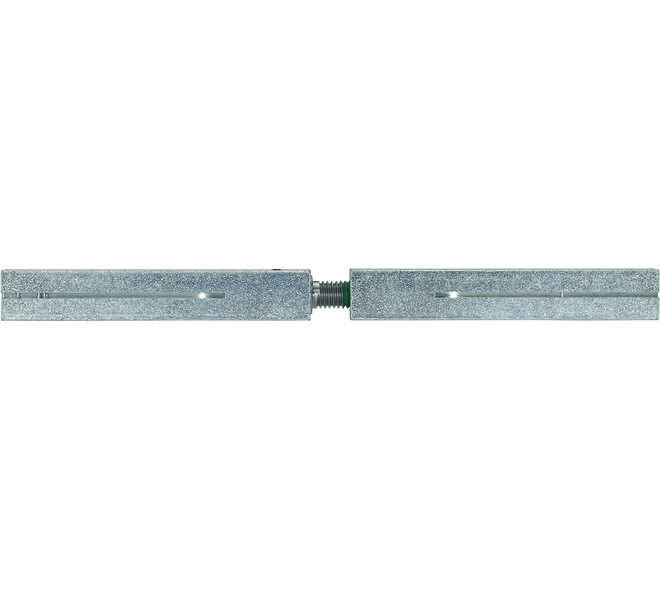 Twin-krukstift verzinkt 9x170mm 85/85mm geschikt voor sloten met gedeelde tuimelaar met een bereik deurdikte + beslagdikte van 100-140mm