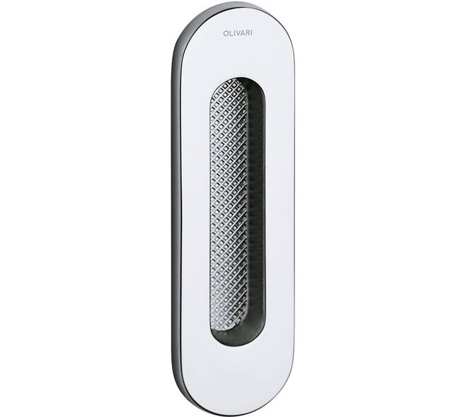 Olivari schuifdeurkom Vico ovaal 128x37mm Chroom