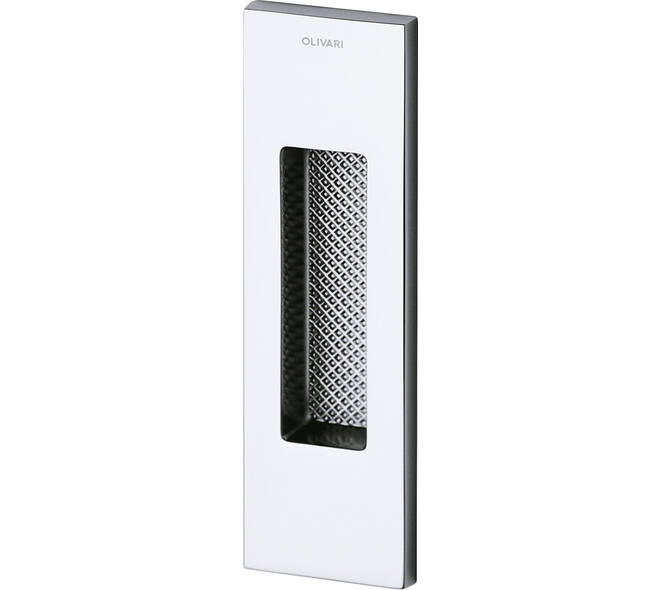 Olivari schuifdeurkom Siro rechthoekig 128x37mm Chroom