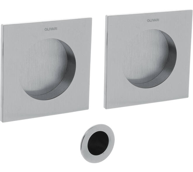 Olivari schuifdeurkom Giotto Q vierkant 42/65mm chroom mat