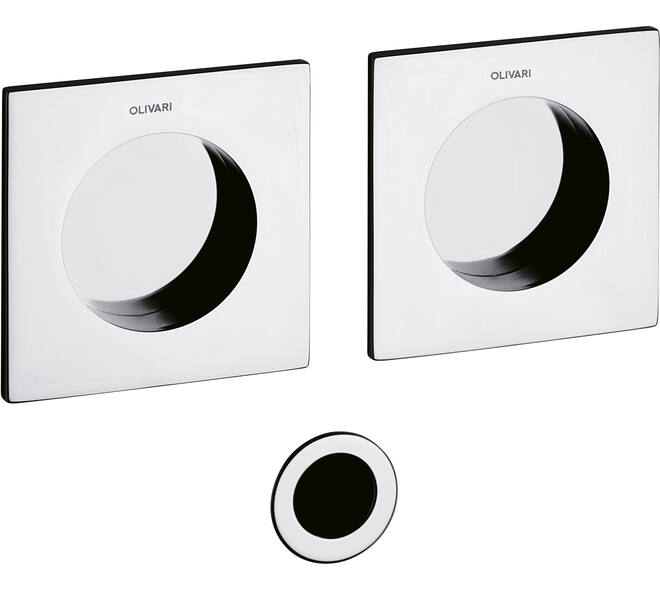 Olivari schuifdeurkom Giotto Q vierkant 42/65mm chroom