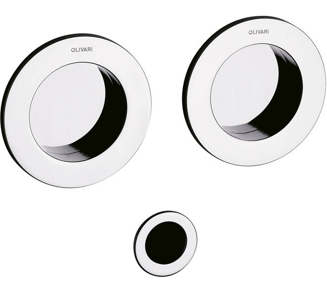 Olivari schuifdeurkom Dante rond ø65mm Chroom