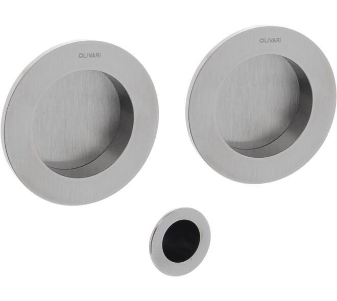 Olivari schuifdeurkom Dante rond Ø65mm rvs mat titaan PVD