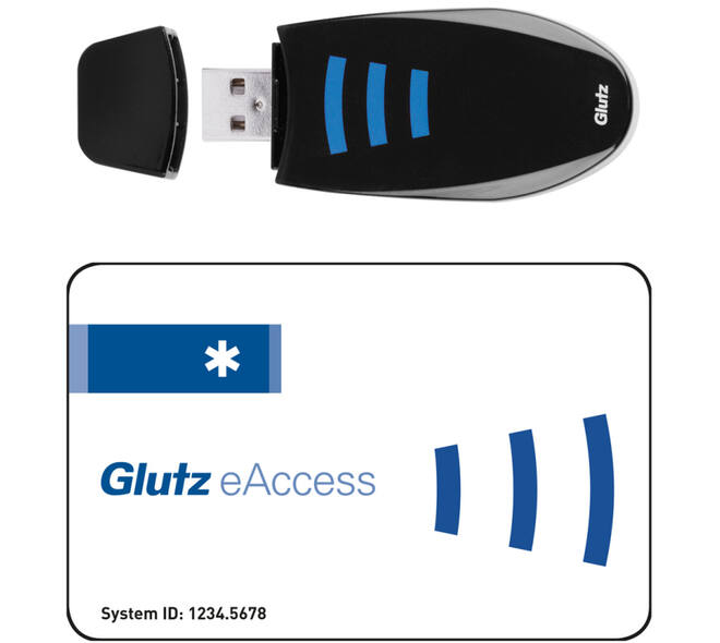 Softwareprogrammeer-Set met gratis software https://glutz.com/service/downloads/soft-und-firmware/bevat 1  Systeemkaart (*) en 1 NET- Wifistick voor uw PC of Laptop