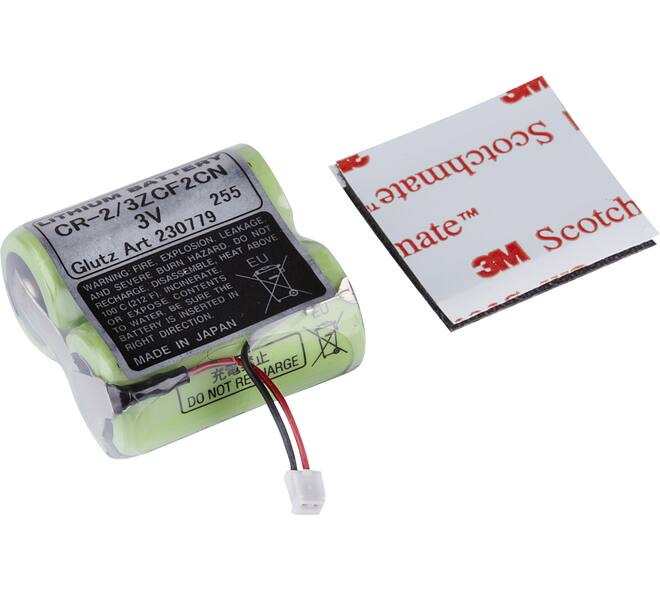set Lithium 3V per 2 gemonteerd voor Lezers en E-Organisatiebeslag ES1 met klitteband