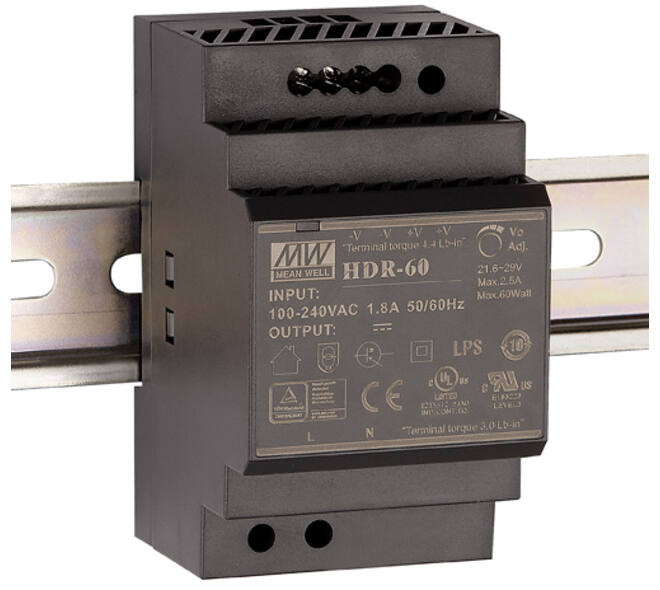 Voeding voor eAccess lezer of I/O Modul 230 V AC / 12 V DC, 2A, voor montagerail