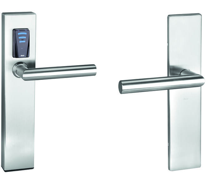 eAccess Organisatie breed m/binnenschild   Blind met deurkruk 9mm U-model (8635)(53004)