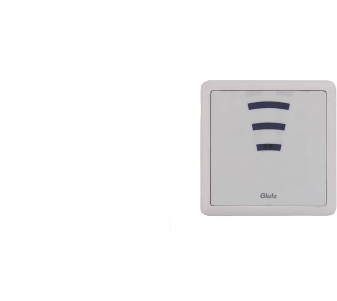 e-lezer RFID batterij binnen opbouw laag 39mm witte rand / wit front