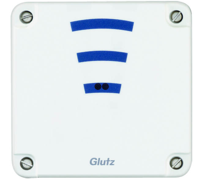 E-Lezer RFID, Batterij voeding, IP 55 buiten inbouw wit
