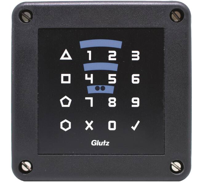 E-lezer RFID/Code buiten IP 55 batterij inbouw  zwart