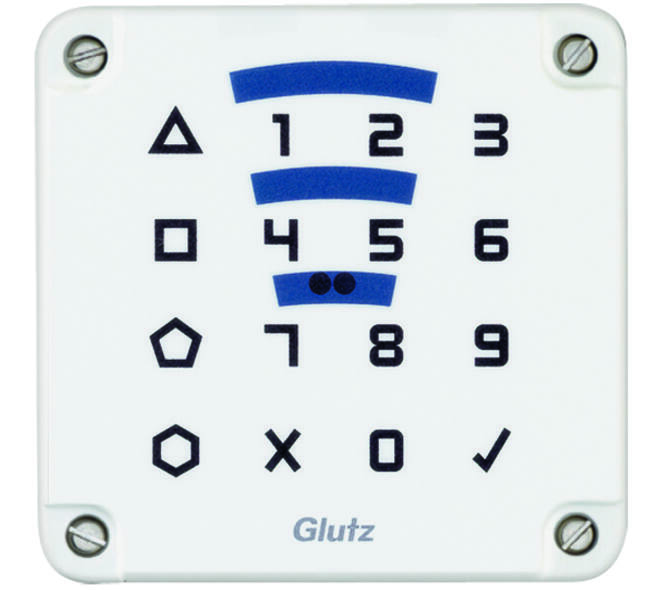 E-lezer RFID/Code buiten IP 55 batterij opbouw  wit
