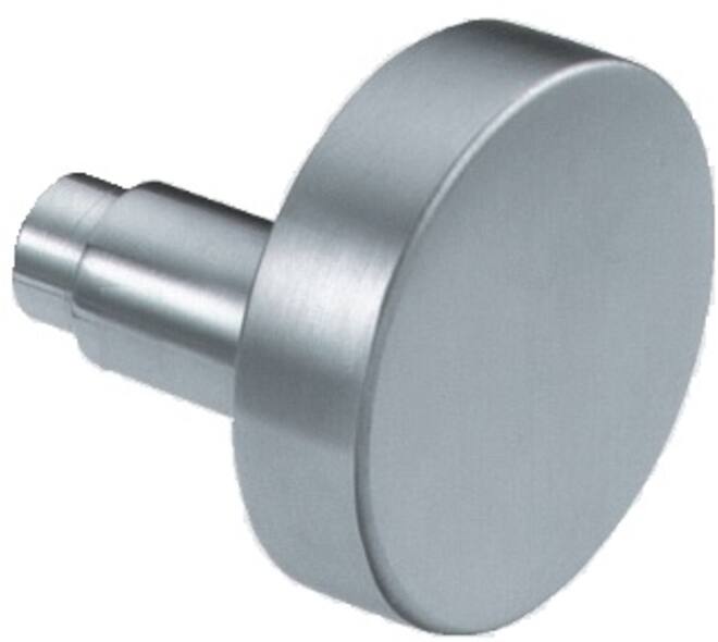 Vlakke-knop Ø 60mm excentrisch voor vaste montage in Q-gat met moer en zonder wisselstift