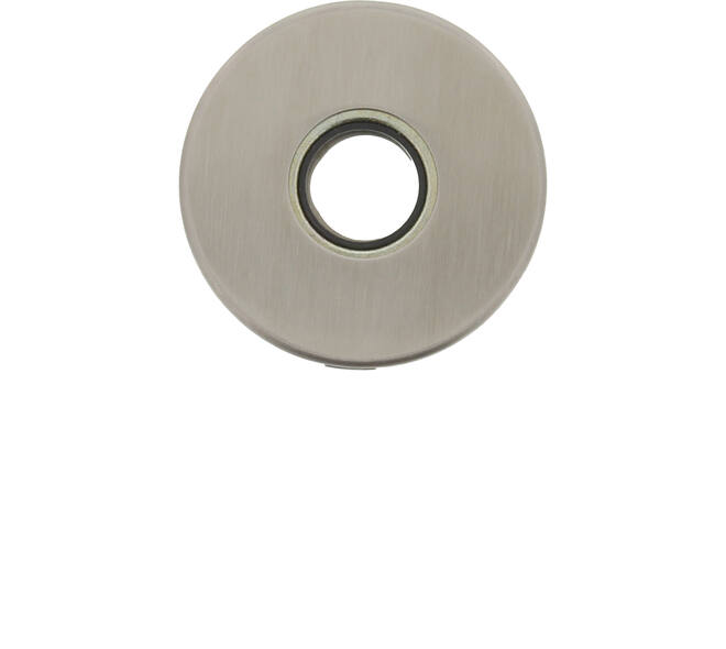 RVS rozet easyfix ø53x5,5mm, dekrozet gat ø21mm voor krukhals ø20mm, met doorgaande nokken M4