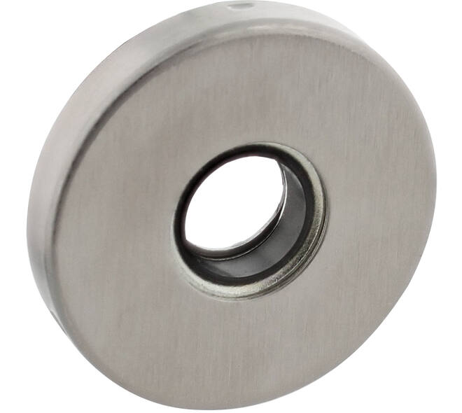 RVS rozet easyfix ø53x8mm, dekrozet gat ø21mm voor krukhals ø20mm, met bevestigings gaten 4mm