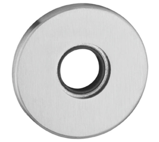 RVS rozet easyfix ø53x8mm, dekrozet gat ø23mm voor krukhals ø22mm, met doorgaande nokken M4