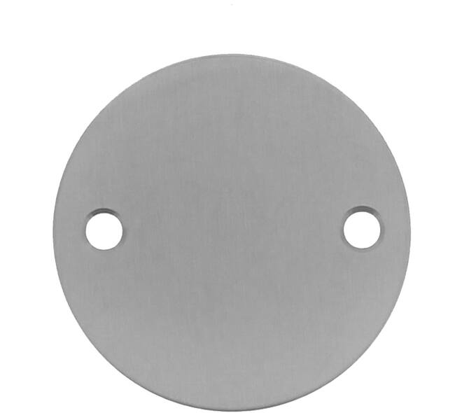 RVS geborsteld blind rozet ø53x2mm gatdeel 4mm