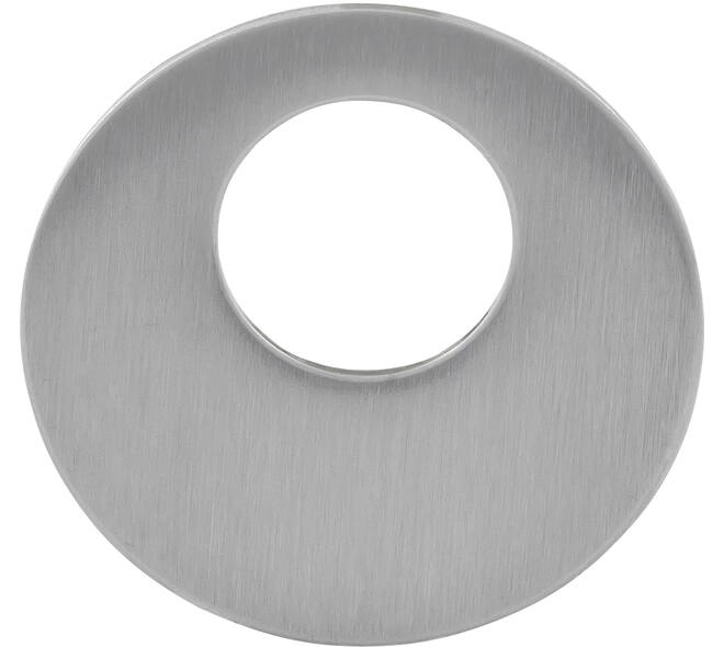 RVS geborsteld cilinderrozet RC ø53x2mm met draadbus M4
