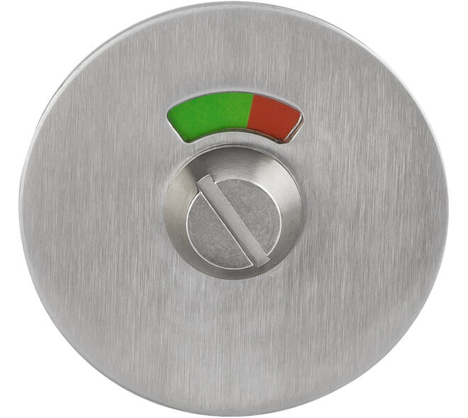 RVS geborsteld rozet rood/groen WC ø53x2mm met draadbus M4