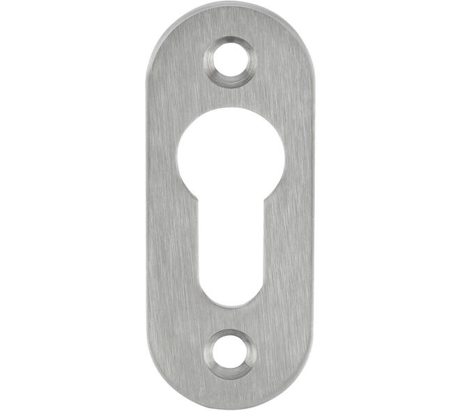 RVS geborsteld cilinderplaatje PC ovaal 70x28x2mm, gatdeel M4 h.o.h. 50mm
