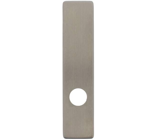 RVS rechthoekig klikschild 177x40x8mm GK/RC74 met stalen basisschild nokdeel M4