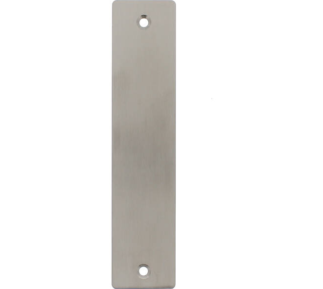 RVS flush rechthoek kortschild GK/BL met 2 bevestigingsgaten 4mm 180x40x2mm