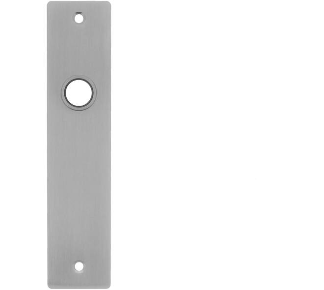 RVS flush rechthoek kortschild BL met 2 bevestigingsgaten 4mm easyfix 180x40x2mm
