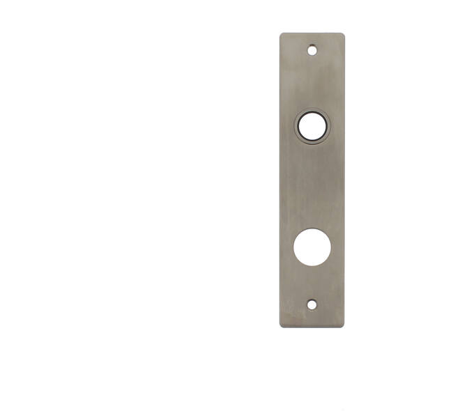 RVS flush rechthoek kortschild RC78 met 2 bevestigingsgaten 4mm easyfix 180x40x2mm