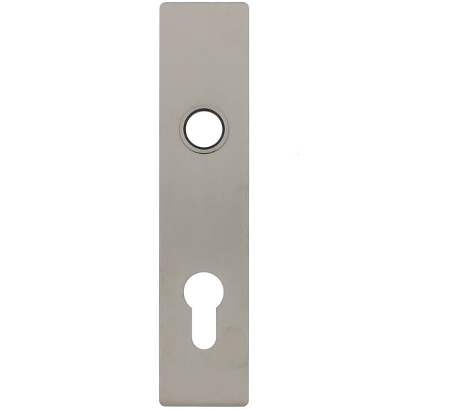 RVS flush rechthoek kortschild PC78 met 2 draadbussen M4 easyfix 180x40x2mm