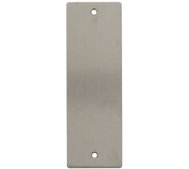 RVS flush rechthoek kortschild breed GK/BL met 2 bevestigingsgaten 4mm 180x60x2mm