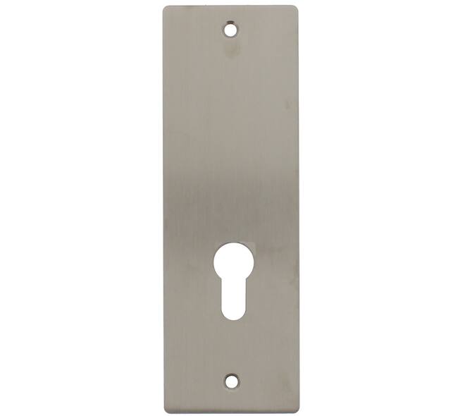 RVS flush rechthoek kortschild breed GK/PC72 met 2 bevestigingsgaten 4mm 180x60x2mm