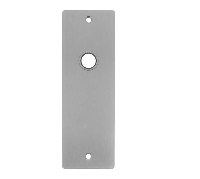 RVS flush rechthoek kortschild breed BL met 2 bevestigingsgaten 4mm easyfix 180x60x2mm