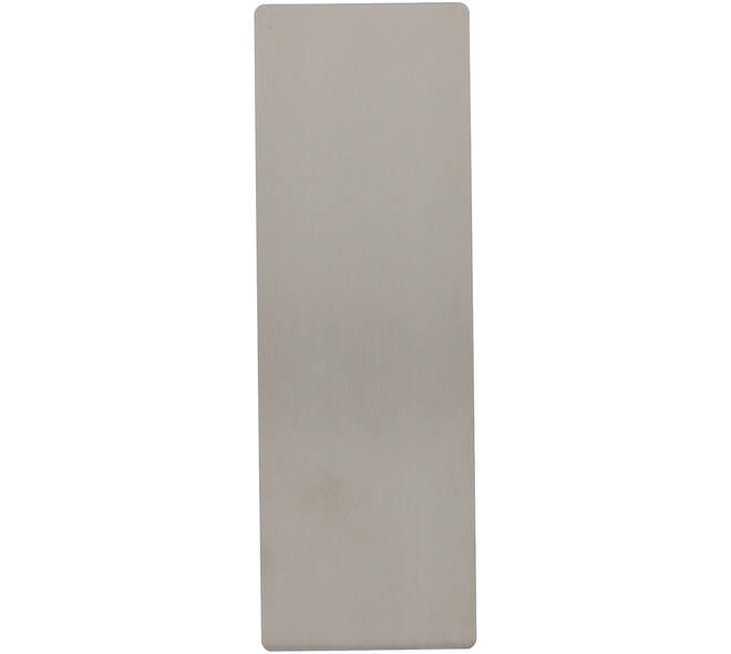 RVS flush rechthoek kortschild breed GK/BL met 2 draadbussen M4 180x60x2mm