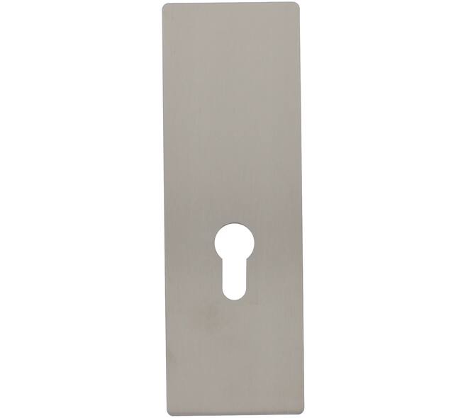 RVS flush rechthoek kortschild breed GK/PC72 met 2 draadbussen M4 180x60x2mm