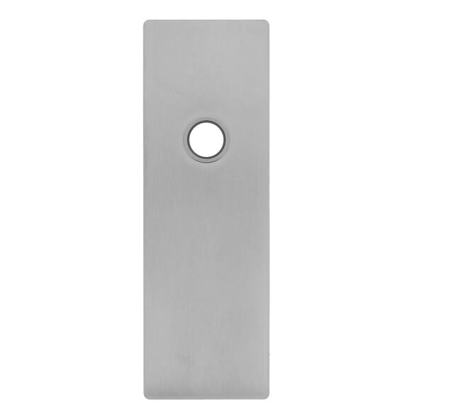 RVS flush rechthoek kortschild breed BL met 2 draadbussen M4 easyfix 180x60x2mm