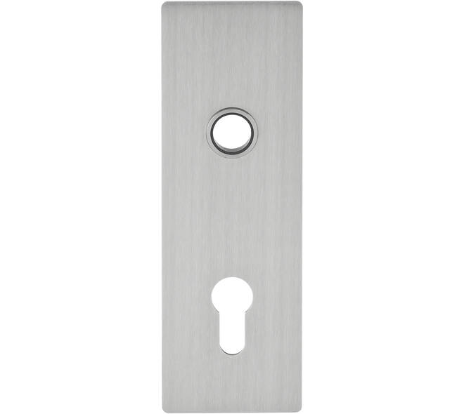 RVS flush rechthoek kortschild breed PC55 met 2 draadbussen M4 easyfix 180x60x2mm