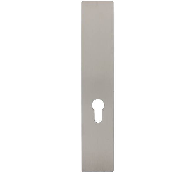 RVS flush rechthoek langschild GK/PC72 met 3 draadbussen M4 240x45x2mm