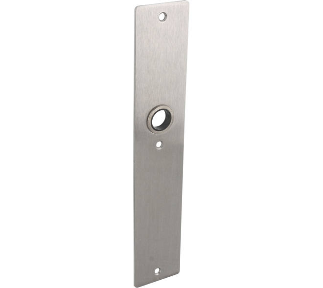 RVS flush rechthoek langschild BL met 3 bevestigingsgaten 4mm easyfix 240x45x2mm EN1906-kl.4