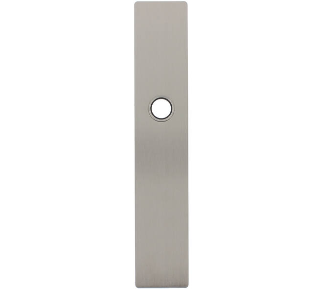 RVS flush rechthoek langschild BL met 3 draadbussen M4 easyfix 240x45x2mm EN1906-kl.4