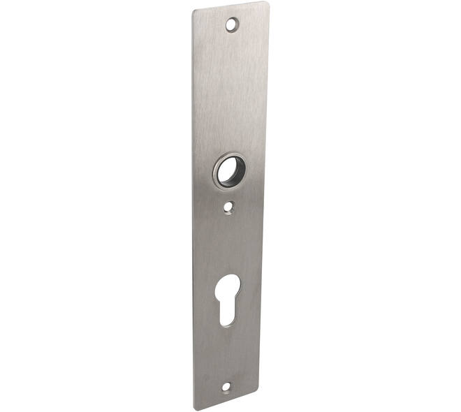 RVS flush rechthoek langschild PC72 met 3 bevestigingsgaten 4mm easyfix 240x45x2mm EN1906-kl.4