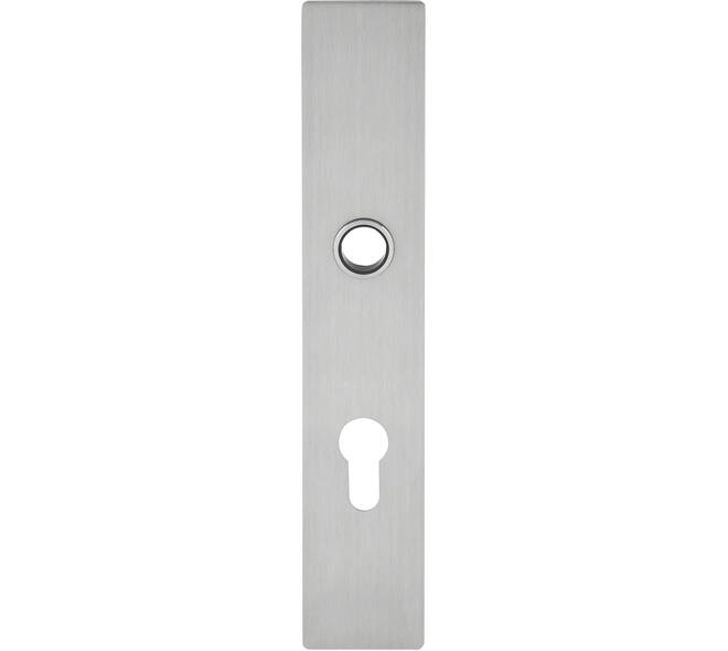 RVS flush rechthoek langschild PC72 met 3 draadbussen M4 easyfix 240x45x2mm EN1906-kl.4