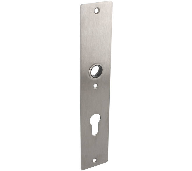 RVS flush rechthoek langschild PC78 met 3 bevestigingsgaten 4mm easyfix 240x45x2mm EN1906-kl.4