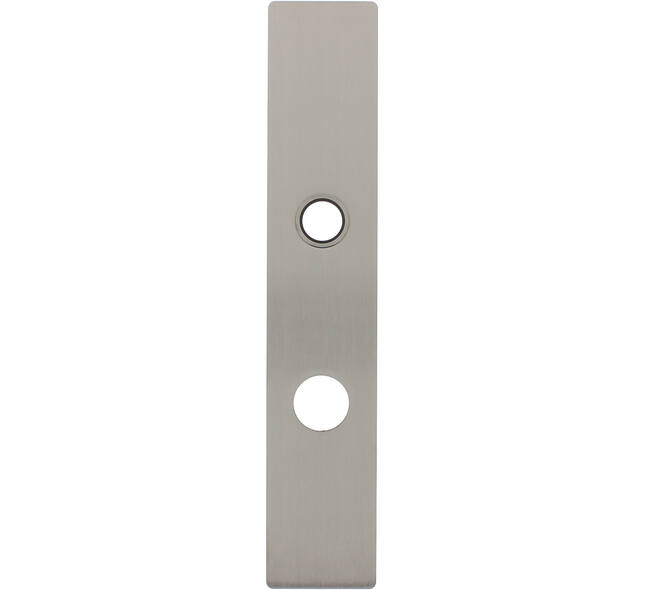 RVS flush rechthoek langschild RC78 met 3 draadbussen M4 easyfix 240x45x2mm EN1906-kl.4