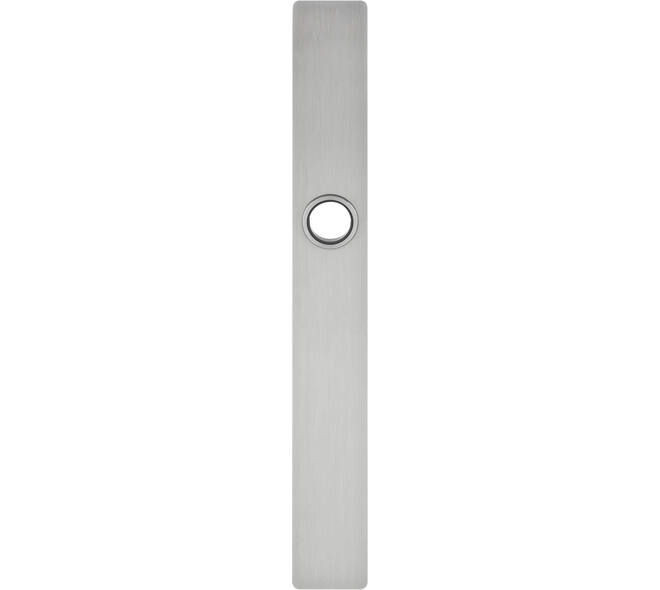 RVS flush rechthoek smalschild BL met 3 draadbussen M4 easyfix 240x30x2mm