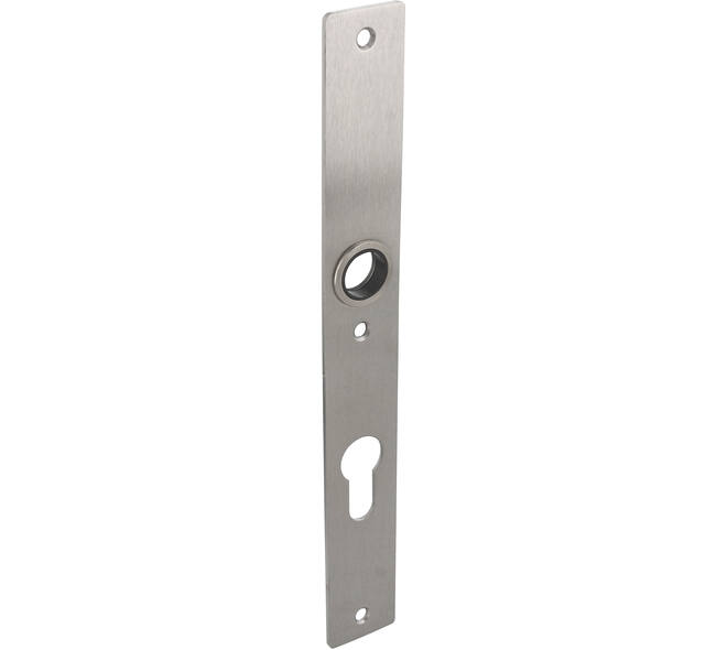 RVS flush rechthoek smalschild PC72 met 3 bevestigingsgaten 4mm easyfix 240x30x2mm