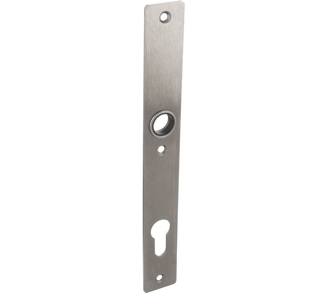 RVS flush rechthoek smalschild PC92 met 3 bevestigingsgaten 4mm easyfix 240x30x2mm