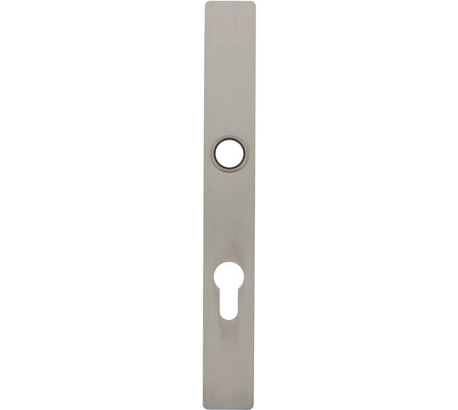 RVS flush rechthoek smalschild PC92 met 3 draadbussen M4 easyfix 240x30x2mm